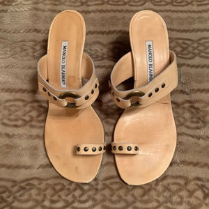 *Re-Posh* Manolo Blahnik Kitten Heel Sandals